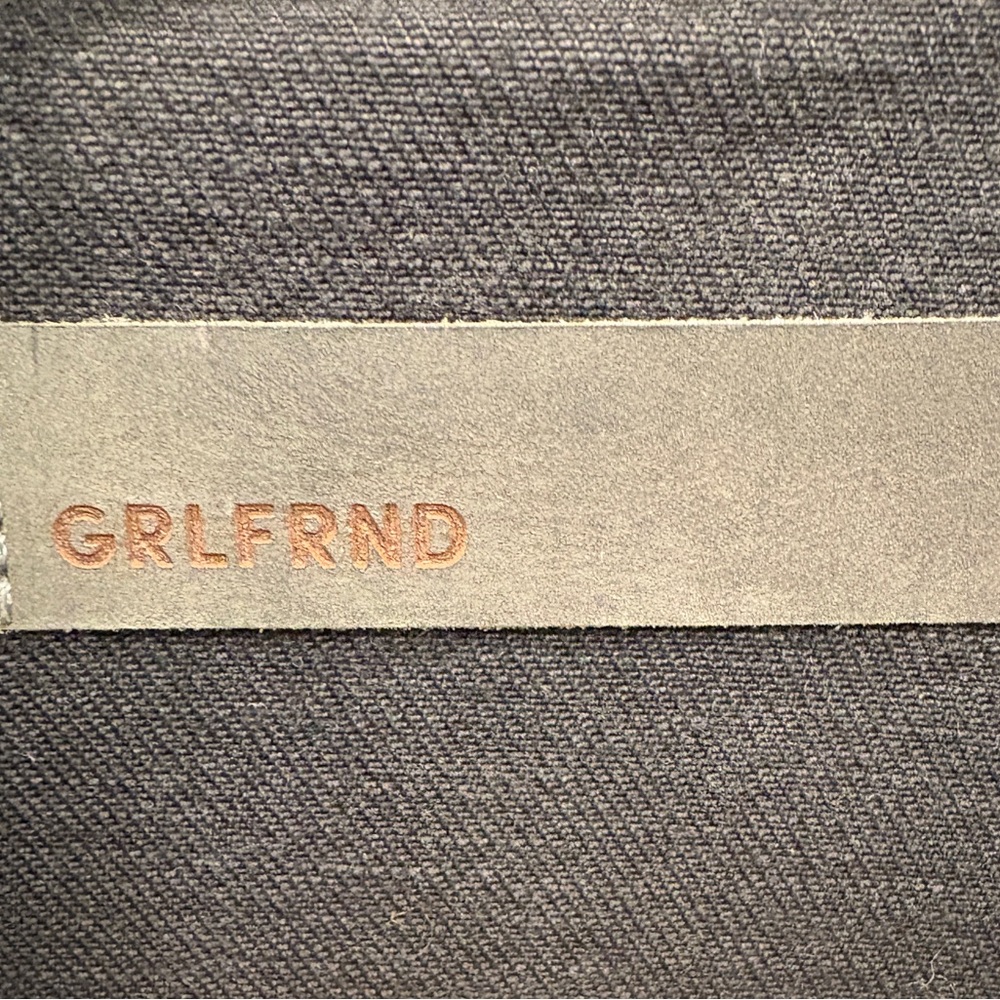 GRLFRND Black Denim Margo Kickstart Zip and Snap long sleeve Dress Size S - Picture 8 of 11
